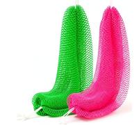 Zerwhil 2 spugne africane a rete, autentiche spugne esfolianti africane in luffa, esfolianti per la schiena, per la doccia, in nylon, per tutte le pelli