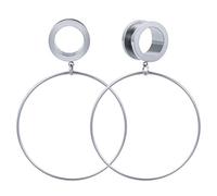 ZeSen Jewelry 6g-3/4 Ear Tunnels Oro Rosa Piercing Orecchio Argento Dilatatori Orecchio Acciaio Inossidabile 316L Expander Barella Penzolare