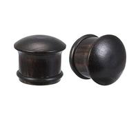 ZeSen Jewelry Kit dilatatore per orecchie in legno di sandalo, a forma di fungo, colore: rosso/marrone/nero, 2 g (6 mm), 0 g (8 mm), 00 g (10 mm), 12 mm, 14 mm, chiusura a scatto, stile bohémien,