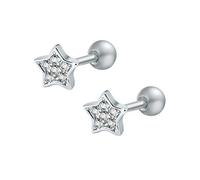 ZeSen Jewelry Orecchio 16g Sparkling zirconi in Acciaio Inox Orecchini Tragus Helix Conch cartilagine penetrante (2) Stella 2