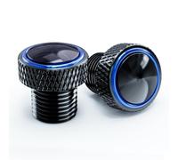 ZESIDIMO 2 Pezzi Tappi Specchietti Foro Viti Bulloni Moto M10 * 1.25 Universali Vite Copri Specchietti per in Orario e Antiorario CNC Alluminio (Blu)