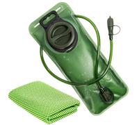 ZESION Sacca per idratazione, sacca d'acqua senza BPA, borsa per escursionismo e zaino tattico, adatta per campeggio, ciclismo, corsa, arrampicata, 2 litri, verde militare