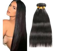Zeslaerr 1B Natural Black Color Capelli naturali Bundles Human Hair Extensions Grade Unprocessed Capelli umani vergini Straight Bundles For Women 34 34 34 Inch