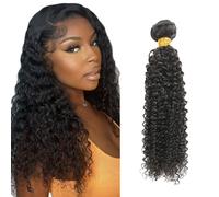 Zeslaerr 1B Natural Black Color Capelli naturali Bundles Human Hair Extensions Grade Unprocessed Capelli umani vergini Kinky Curly Bundles For Women 12 Inch