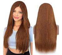 Zeslaerr # 30 Parrucca per capelli umani castano chiaro 5x5 trasparente pizzo frontale capelli umani senza colla 100% non trasformati vergine pizzo frontale parrucche dritte per le donne 40 cm