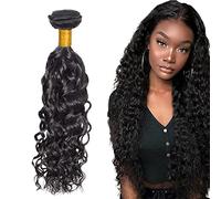 Zeslaerr 34 Pollici Unprocessed Water Wave Capelli umani Extensions Double Weft 1B Natural Black Human Hair Bundle Soft and Silky Remy Hair Extension Minimal Tangle For Women