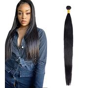Zeslaerr Fasci di capelli umani 1B colore naturale tessere fasci di capelli per le donne non trattati senza colla capelli umani trama liscia minima spargimento di capelli del bambino 1 fascio 100 g 50