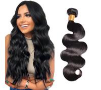Zeslaerr Fasci di capelli umani ondulati del corpo 100% non trattati senza colla parrucca di trama di capelli umani extension di capelli umani fasci di capelli 1B colore nero naturale 1 fascio 100g
