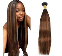 Zeslaerr P4/30 Highlight Brown Color Capelli naturali Bundles Human Hair Extensions 8A Grade Unprocessed Capelli umani vergini brasiliani Straight Bundles For Women 30 Inch