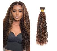 Zeslaerr P4/30 Highlight Brown Color Capelli naturali Bundles Human Hair Extensions Grade Unprocessed Capelli umani vergini Kinky Curly Bundles For Women 22 Inch