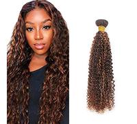 Zeslaerr P4/30 Highlight Brown Color Capelli naturali Bundles Human Hair Extensions Grade Unprocessed Capelli umani vergini Kinky Curly Bundles For Women 30 Inch