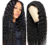Zeslaerr Parrucca per capelli umani #1B colore naturale 5X5 HD pizzo frontale 100% non trasformati onda profonda naturale attaccatura dei capelli umani vergini parrucche trama minima spargimento 50