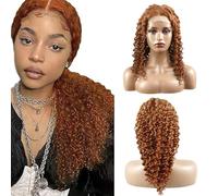 Zeslaerr Parrucca per capelli umani 5x5 HD parrucca anteriore in pizzo onda d'acqua densità 150% #30 capelli umani vergini castano chiaro Pre pizzicato attaccatura dei capelli naturale 22 pollici