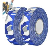 ZESLIV 2 rotoli di nastro antiscivolo per hockey, impugnatura sportiva, nastro autoadesivo resistente all'usura, per manico badminton, asta da golf, racchetta da tennis, camouflage blu