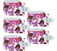 ZESLIV 5 Rotoli Tape Kinesiologico camuffare 5cmx5m professionale Nastro Kinesiologico impermeabile ed elastico Kinesio Tape Tape Kinesiologico Muscolare Cerotto Kinesiology Tape