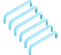ZESLIV 6 maniglie per mobili da cucina, in alluminio, distanza tra i fori 128 mm, colore blu, con viti per cameretta dei bambini, armadio