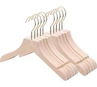 ZESLIV appendiabiti, Set di 10, Grucce per Completi in Legno, Salvaspazio, 38cm*3cm