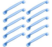 ZESLIV Confezione da 10 maniglie blu per mobili, maniglie per bar, maniglie per armadi da cucina in alluminio, distanza tra i fori di 96 mm, maniglie da cucina, maniglie per cassetti per camera dei