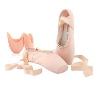 ZESLIV Donna Scarpe da Danza Classica con Copertura in Silicone, Balletto di Danza Scarpe di Tela, Scarpe da Danza Bambina, Scarpette da Balletto Pointe, Scarpette da Ginnastica