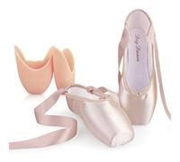 ZESLIV Donna Scarpe da Danza Classica con Copertura in Silicone, Scarpe da Danza Bambina, Scarpette da Balletto Pointe, Scarpette da Ginnastica