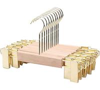 ZESLIV grucce appendiabiti, Set di 10, Grucce per Completi in Legno, Grucce per Pantaloni e Gonne, Grucce Appendiabiti Salvaspazio, grucce bambini, 25cm*1,2cm
