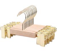 ZESLIV grucce appendiabiti, Set di 10, Grucce per Completi in Legno, Grucce per Pantaloni e Gonne, Grucce Appendiabiti Salvaspazio, grucce bambini, 25cm*1,2cm