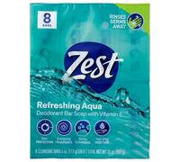 Zest 8-Bar Bath Size Soap, Aqua, 4 Ounce by Zest