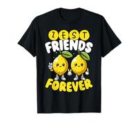 Zest Friends Forever Cute Lemon Pun I Migliori Amici Maglietta