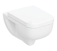 Geberit Selnova Square set vaso wc con copriwater sospeso senza brida con scarico a vortice bianco lucida 503.154.00.1