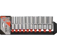 ZESTAW KLUCZY NASADOWYCH DŁUGICH 1/2'' 10 CZĘŚCI - YT-38861