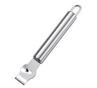 Zester al limone professionale con coltello Canelle in acciaio inox per cocktail di gin e arance di lime, strumento da cucina (manico in acciaio inox, 15,5 cm)