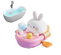 Zestivra Barca Da Bagno | Barca Galleggiante a Forma di Animale con Cordicella | Giochi per Vasca Spruzza Acqua | Per Bambini e Bambine, Bagno, Doccia, Piscina, Spiaggia, Lago, Acqua