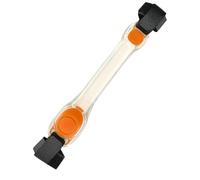 Zestivra Bracciali Flash - Bracciali ,Luci di avvertimento dei braccialetti della luce riflettente e lampeggiante per la notte di campeggio, 2nd Generation Silicone Armband-White, Vedere la