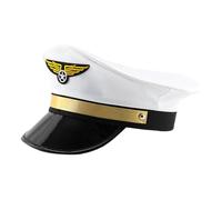 Zestivra Capitano della Marina Hat, Capitano pilota Cappelli per uomini,Cappella femminile - Cappella pilota degli uomini Cappelli aerei regolabili per le donne Accessorio per costumi cosplay di