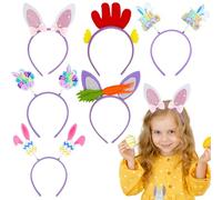 Zestivra Cerchietto per capelli con orecchie di coniglietto pasquale, adorabile cerchietto per capelli, copricapo pasquale per amici, familiari, studenti, compagni di classe, ragazze e ragazzi
