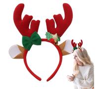 Zestivra Cervo - Fascia da testa con corna di cervo, fascia per le vacanze, cerchietto a corna di cervo per il lavaggio del viso, per matrimonio, festa, campeggio, picnic, barbecue, posteriore