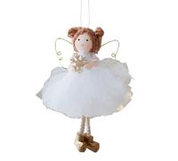 Zestivra Christmas Tree Angel - Girl Trailer Decoration, Figura di albero di Natale, Ornamento per bambole di angelo creativo | Gonna in tulle da sogno con d'oro Design per il ristorante C