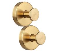 Zestivra Ganci in acciaio - Confezione da due portasciugamani, supporto adesivo resistente, organizer per asciugamani da bagno, gancio | testurizzata, capacità di carico di 7 kg, facil