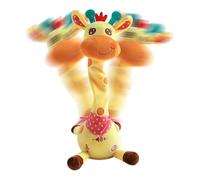 Zestivra Giraffa cantante in peluche - Giraffa parlante - Giocattolo sensoriale cantante e con luminoso, parlante, decorazione in peluche con giraffa, regalo per