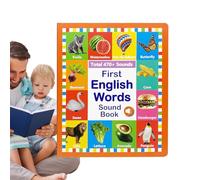 Zestivra Libro di apprendimento delle parole in inglese | Libro di pronuncia per imparare l'inglese per bambini | Vocabolario educativo compagno di studio per casa 2-6 anni ragazze ragazzi bambini in