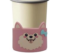 Zestivra Manicotti per tazze da caffè, manicotti per bottiglie in silicone con animali dei cartoni animati, coperchio protettivo per tazza per bevande calde, per caffè, bar, vacanze, tè e bevande