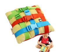 Zestivra Peluche con Fibbia - Cuscino di apprendimento sensoriale, giocattolo educativo | di terapia montessoris morbido per lo sviluppo delle abilità motorie fini degli piccoli in classe, a casa