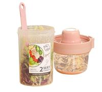Zestivra Salad Cup - Portable Lunch Container, Dressing Holder with Lid | 29oz 36oz Food Storage, Travel Vegetable Jar for Healthy Meals, Fruit Snacks, Meal Prep, Lunches, or School Use
