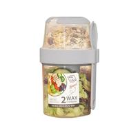 Zestivra Salad Cup - To-Go Food Container, Dressing Compartment Jar | Leakproof Salad Holder with Fork, 29oz 36oz Lunch Cup for Greens, Fruit Mixes, Healthy Eating, Picnics, or Daily Meals