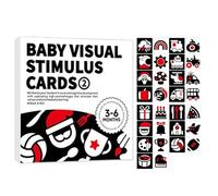 Zestivra Schede educative di sviluppo sensoriale | Carta bianca nera per lo sviluppo dei bambini, di apprendimento interattivo Stimolazione visiva per i bambini