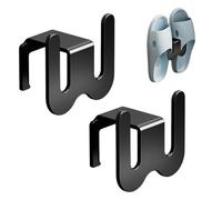 Zestivra Set di 2 supporti autoadesivi da parete, con installazione senza colpi, per pantofole, per bagno, camera da letto, cucina, armadio