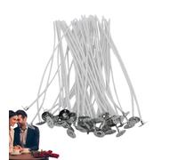 Zestivra Stoppini per candele, kit da 50 pezzi, in cotone preriscerato, lunghezza 8-20 cm, per candele profumate di soia, combustione di fuliggine a lunga durata, accessorio per candele fai da te per