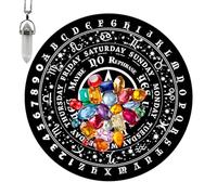 Zestivra Strumenti per la divinazione - Diagrammi in gomma, Seance E Streghe Tavola Pendolare Per Adolescenti E Adulti, Fornitura, Scopri Segreti Paranormali, Tavola Pendolare Per Divinazione