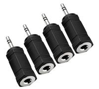 ZESTRO Adattatore jack da 3,5 mm Mono maschio a 3,5 mm stereo femmina 4 pezzi connettore audio per cuffie, altoparlanti e dispositivi mobili