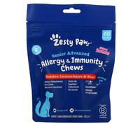Zesty Paws Senior Advanced Allergy & Immunity Chews Salmone 60 dolci - Integratore per animali